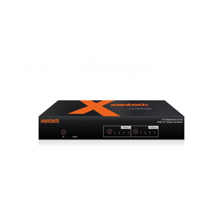 HDMI 2.0 4x2 Matrix with Audio Breakout and EDID Management